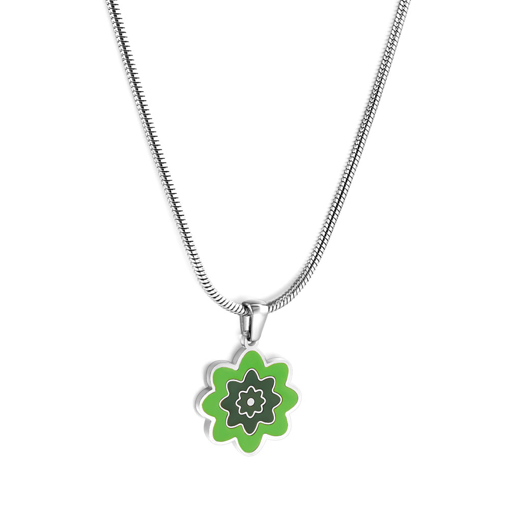 New Three -color Flowers Accessory Necklace For Women asonjewelry